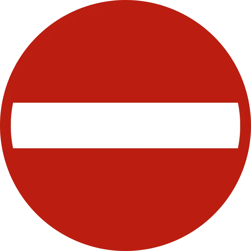 Panneau sens interdit