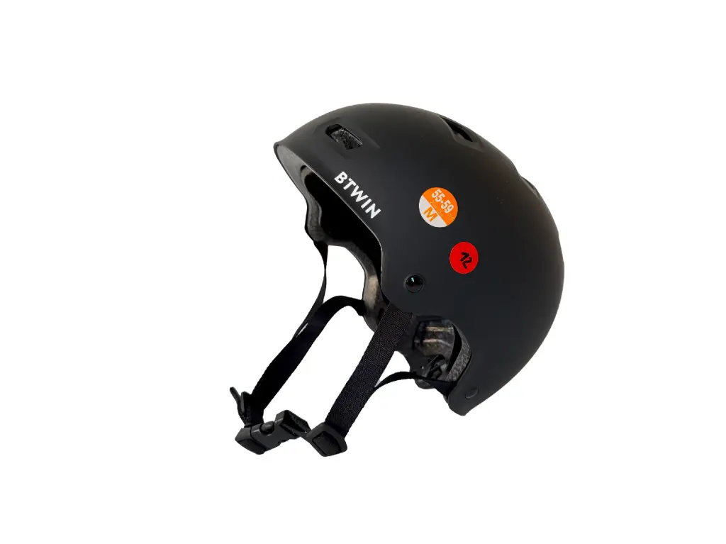 Casque velo enfant taille M bol 500 noir BTWIN