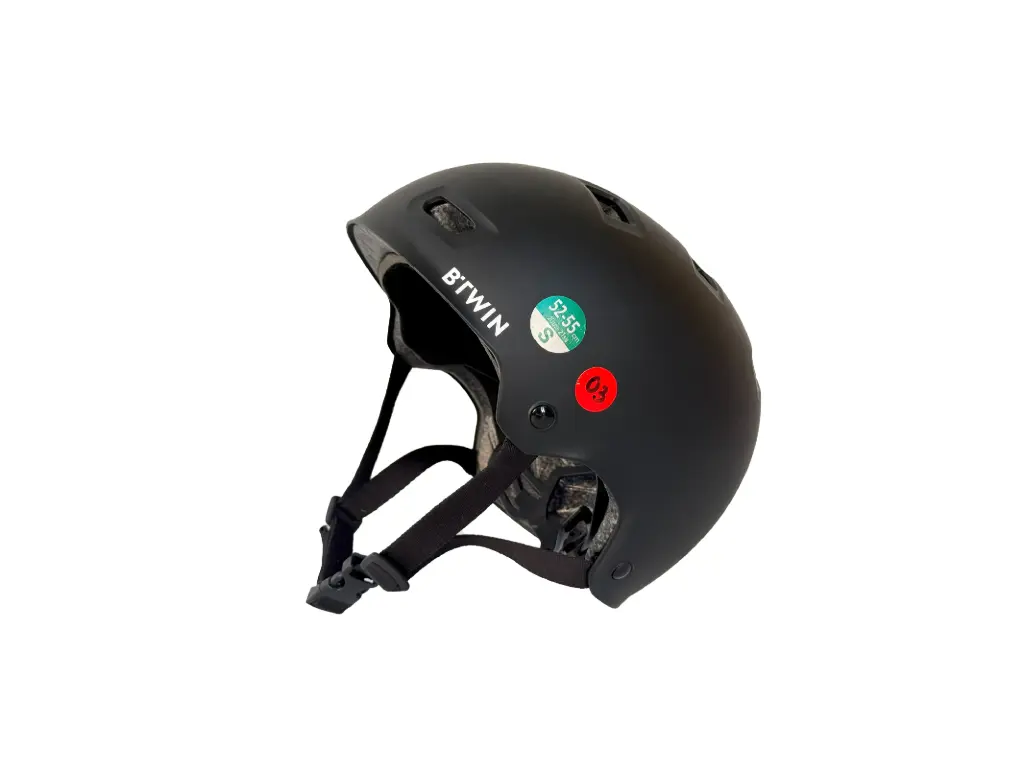 Casque velo enfant taille S bol 500 noir BTWIN