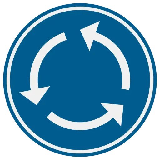 Panneau sens giratoire obligatoire