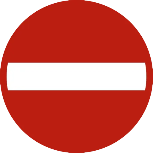 Panneau sens interdit