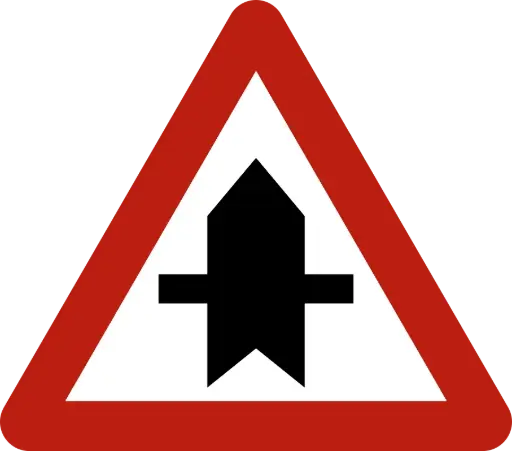 Panneau route prioritaire