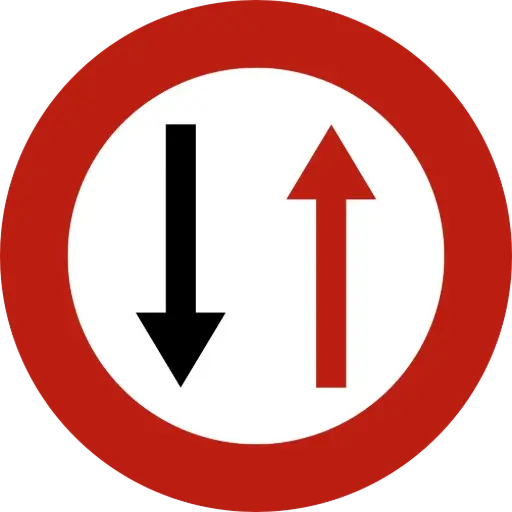 Panneau priorité en face