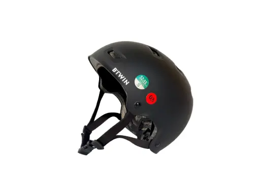 Casque velo enfant taille S bol 500 noir BTWIN